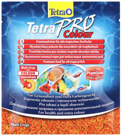 Корм для декоративных рыб TetraPro Colour чипсы 12г