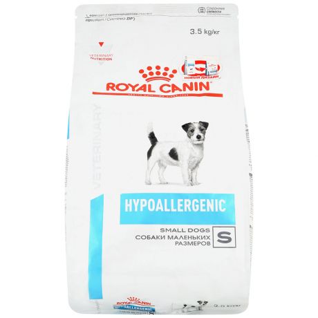 Сухой корм для собак Royal Canin Hypoallergenic Small Dog менее 3,5кг с пищевой аллергией-непереносимостью 3,5кг
