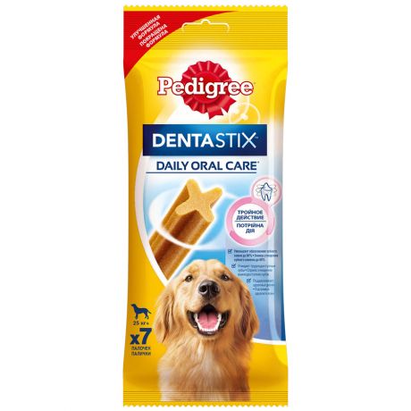 Лакомство Pedigree Дента Стикс для крупных пород собак старше 4-х месяцев 270г