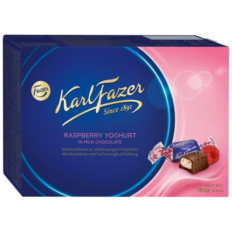 Конфеты Karl Fazer с начинкой из малинового йогурта 150г