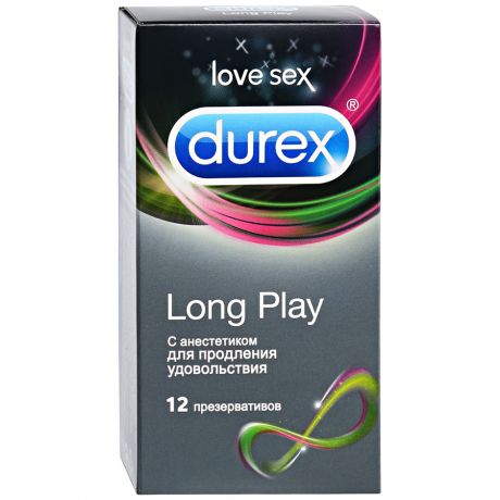 Презервативы Durex Long Play с анестетиком для продления удовольствия 12 штук