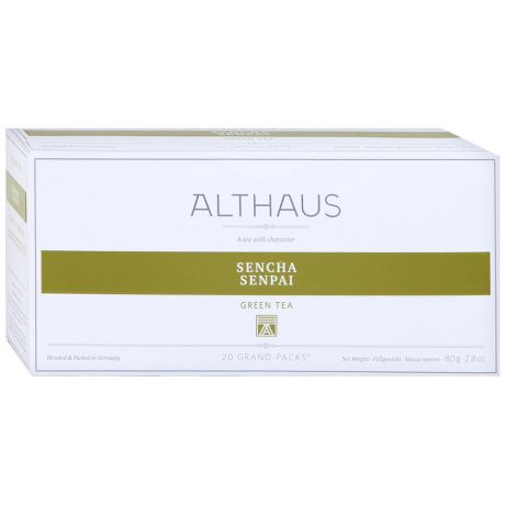 Чай Althaus Grand Pack Sencha Senpai зеленый листовой 20 пакетиков 4 г