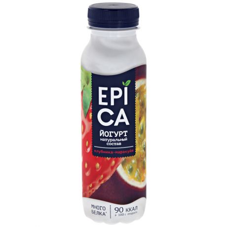 Йогурт Epica питьевой клубника маракуйя 2.5% 290 г