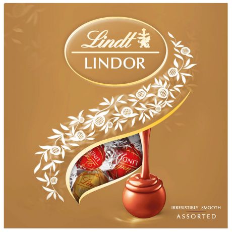 Набор конфет Lindt Lindor ассорти горький/молочный с начинкой 125г