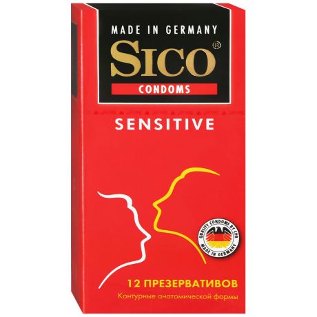 Презервативы Sico Sensitive контурные анатомической формы 12 штук
