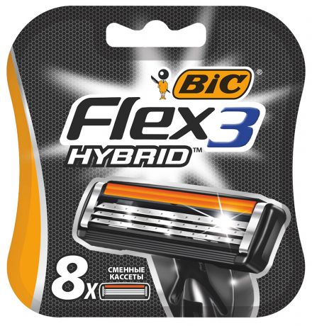 Картриджи Bic Flex 3 Hybrid 8шт