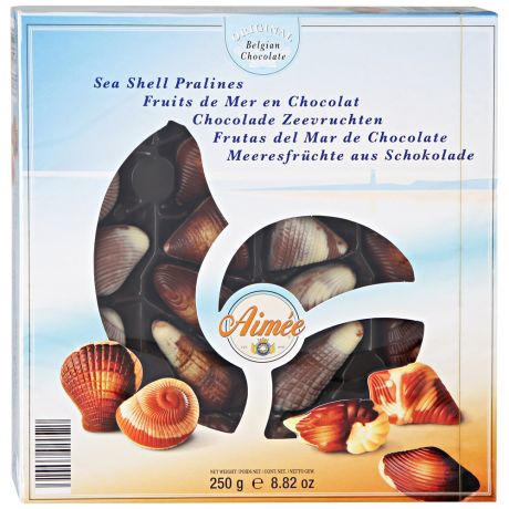 Конфеты Aimee "Морские ракушки" шоколадные с начинкой пралине 250г