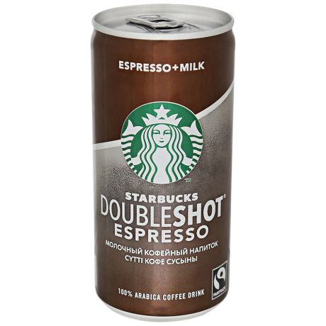 Напиток Doubleshot Espresso Starbucks молочный кофейный 2.6% 200 мл