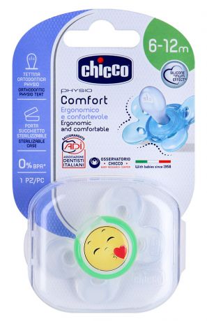 Пустышка Chicco Physio Comfort Smile от 6 месяцев до 12 месяцев