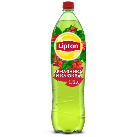 Холодный чай Lipton Зеленый Земляника-Клюква 1.5 л