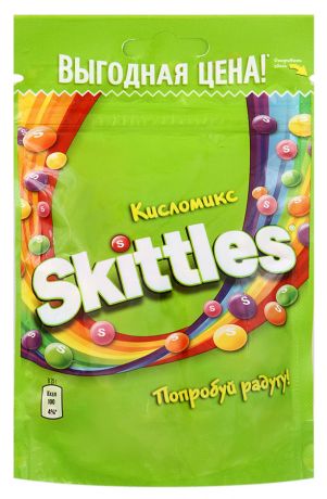 Жевательные конфеты Skittles "Кисломикс", 100г