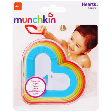 Игровой набор для ванны Munchkin Сердечки (5 формочек)