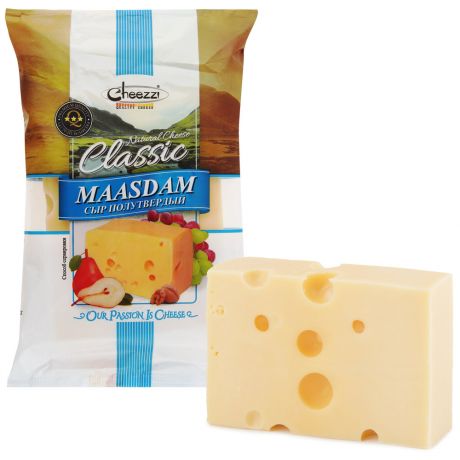 Сыр полутвердый Cheezzi Маасдам 45% 200 г