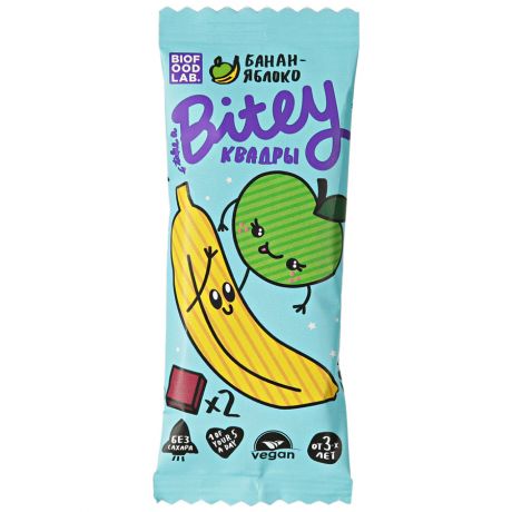 Батончик Take a Bite Овсяно-фруктовый Bitey "Банан-Яблоко" 30г