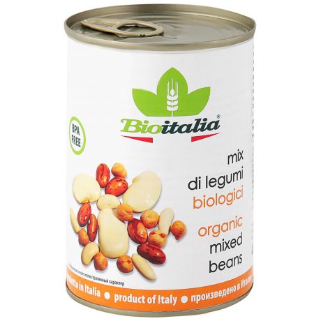 Смесь бобов Bioitalia консервированная 400 г