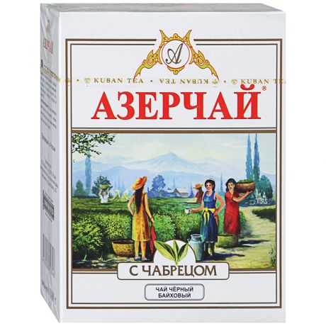 Чай Азерчай черный листовой с чабрецом 100 г