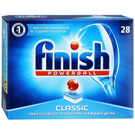 Средство для мытья посуды в посудомоечных машинах Finish Classic в таблетках 28 штук