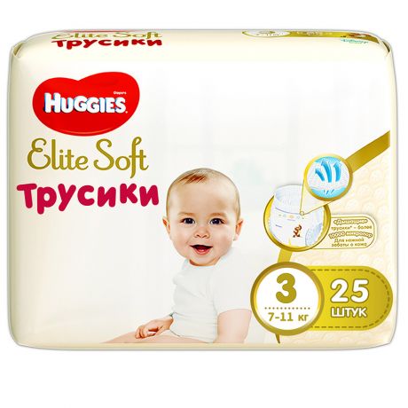 Подгузники-трусики Huggies Elite Soft 3 (6-11 кг, 25 штук)
