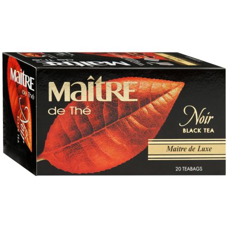 Чай Maitre de The Maitre de Luxe черный мелкий 20 пакетиков по 2 г