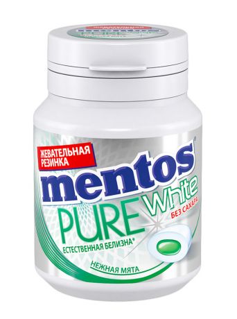 Жевательная резинка Mentos Pure white "Нежная Мята" 54г