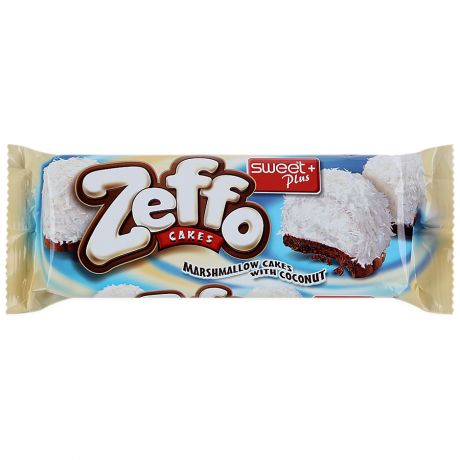 Пирожное Sweet Plus Zeffo маршмеллоу с кокосом 35г