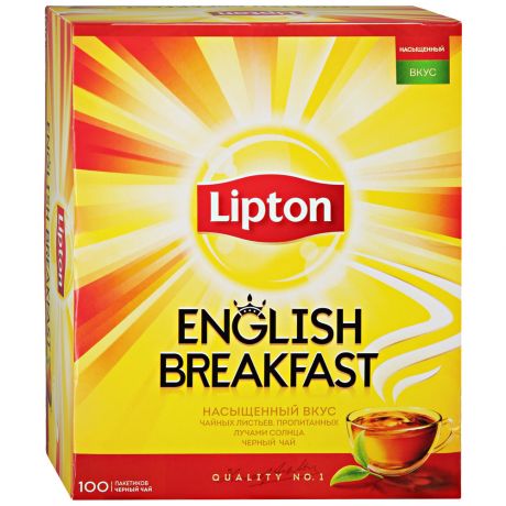 Чай Lipton English Breakfast черный 100 пакетиков по 2 г
