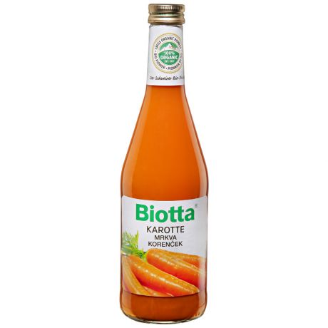 Сок Biotta Био морковный прямого отжима 0,5л