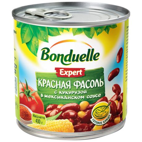 Фасоль красная Bonduelle Expert с кукурузой в мексиканском соусе 430 г