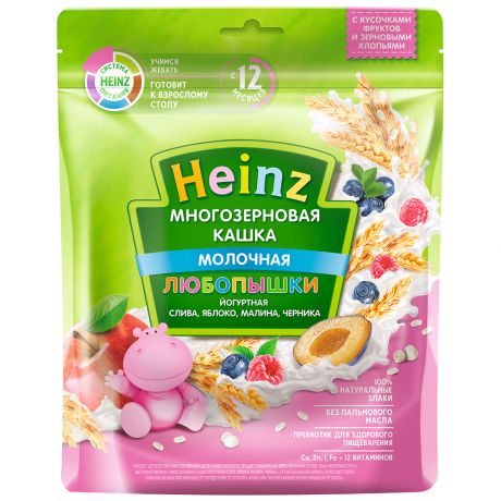 Каша Heinz любопышки безмолочная быстрорастворимая йогуртная с 12 месяцев 200 г