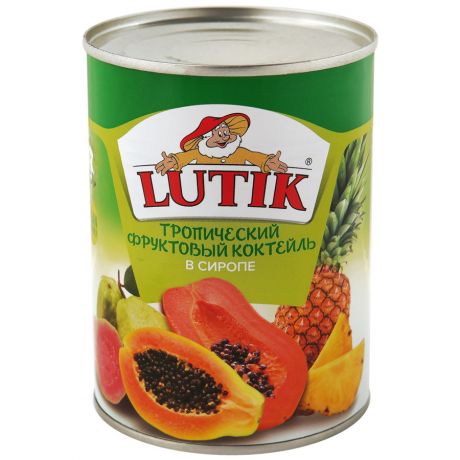 Коктейль Lutik тропический в сиропе 560 г