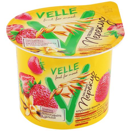 Продукт Velle Перекус овсяный клубника-ваниль 1% 140 г