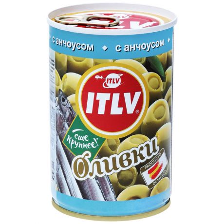 Оливки ITLV с анчоусом 300 г