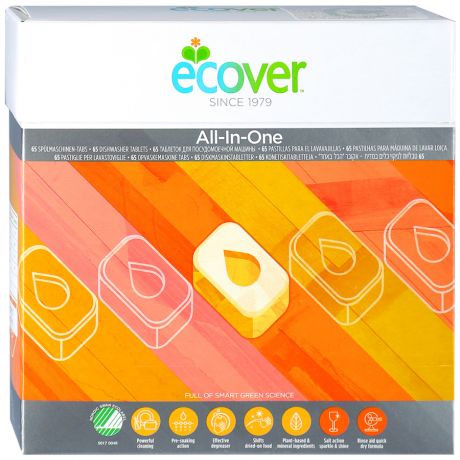 Таблетки для посудомоечной машины Ecover 3 в 1 1.3 кг