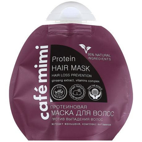 Протеиновая маска для волос Cafemimi "Против выпадения волос" 100мл