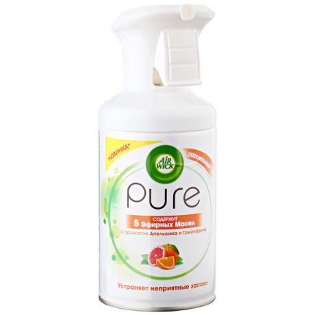 Освежитель воздуха AirWick Pure 5 эфирных масел с ароматом апельсина и грейпфрута 250 мл