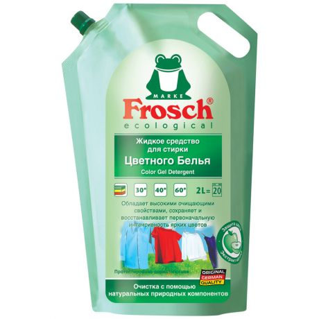 Средство для стирки Frosch Color gel универсальное жидкое 2 л