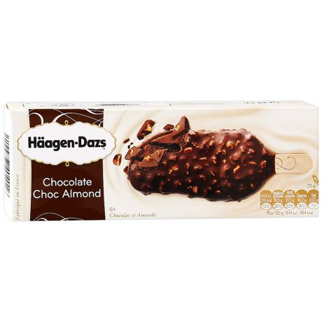 Мороженое Haagen Dazs Эскимо пломбир шоколадный с миндалем в шоколаде 70г