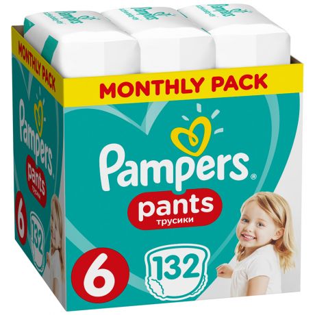 Подгузники-трусики Pampers Pants Extra Large (15+ кг, 132 штуки)