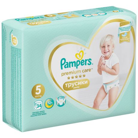 Подгузники-трусики Pampers Premium Care Pants Junior 5 (12-17 кг, 34 штук)