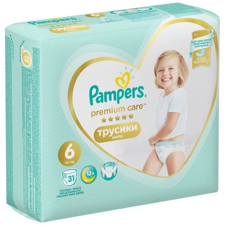 Подгузники-трусики Pampers Premium Care Pants Extra Large 6 (15+ кг, 31 штука)