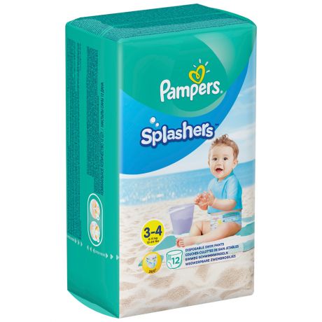 Подгузники-трусики для плавания Pampers Splashers Midi-Maxi 3-4 (6-11 кг, 12 штук)