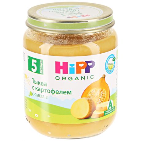 Пюре Hipp Organic с тыквой и картофелем без сахара с 5 месяцев 125 г