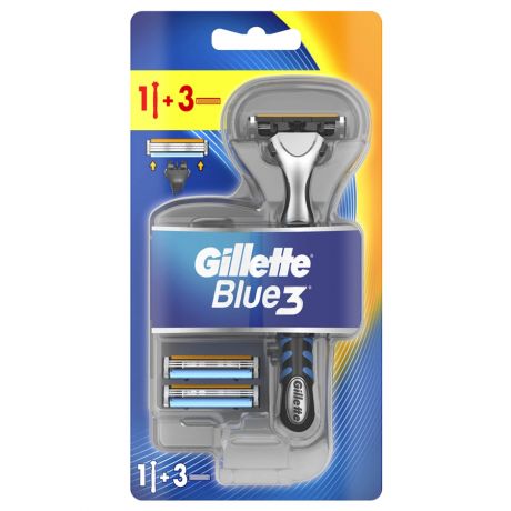 Бритвы Gillette Blue 3 с сменными кассетами, 3шт