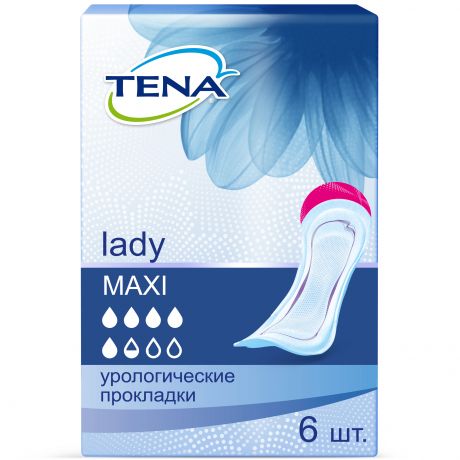 Прокладки урологические женские Tena Lady Maxi 6 капель 6 штук