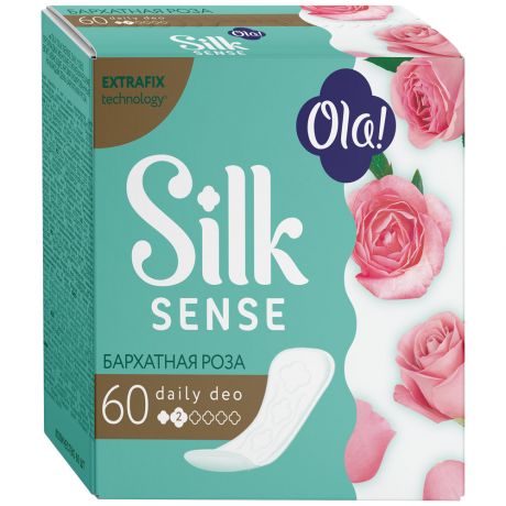 Прокладки ежедневные Ola! Silk Sense Daily Deo Бархартная роза 60 штук