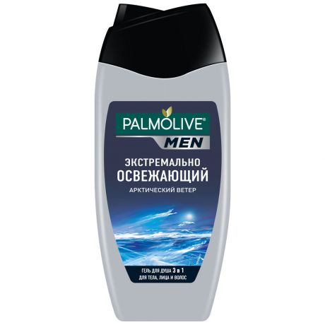 Гель для душа 3 в 1 Palmolive MEN Экстремально освежающий Арктический ветер мужской, для тела, лица и волос, 250мл