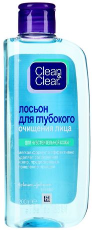 Лосьон для лица Clean&Clear глубокое очищение для чувствительной кожи 200мл