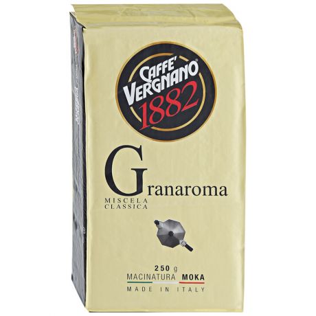 Кофе Vergnano Gran Aroma молотый в вакуумной упаковке 250 г