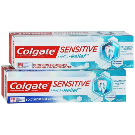 Зубная паста Colgate Sensitive Pro-Relief Для чувствительных зубов 75 мл 1 штука Восстановление и контроль 75 мл 1 штука