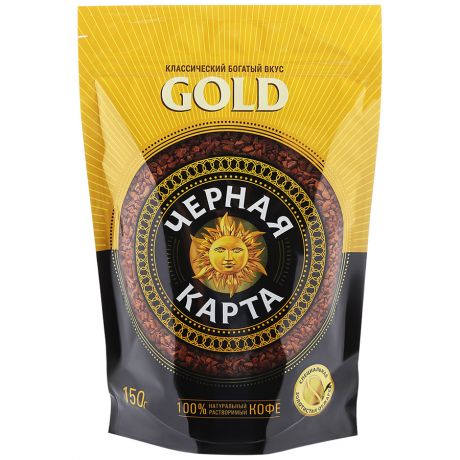 Кофе Черная Карта Gold растворимый сублимированный 150 г